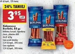 Biedronka Kabanosy pikantne chilli Morliny Berlinki oferta