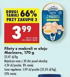Biedronka Filet z makreli w oleju roślinnym Marinero oferta