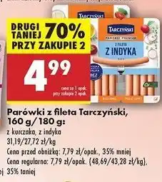Biedronka Parówki z kurczaka Tarczyński oferta