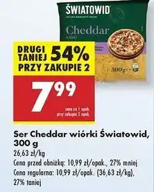 Biedronka Ser cheddar tarty Światowid oferta
