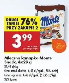 Biedronka Baton mleczny Zott Monte Snack oferta