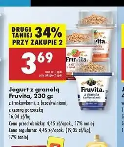 Biedronka Jogurt brzoskwiniowy z granolą Fruvita oferta