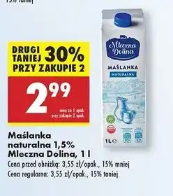 Biedronka Maślanka naturalna Mleczna Dolina oferta