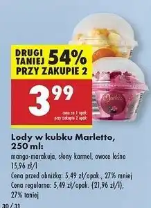 Biedronka Lody w kubku owoce leśne Marletto oferta