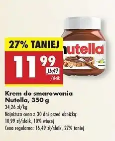 Biedronka Krem czekoladowo-orzechowy Nutella oferta