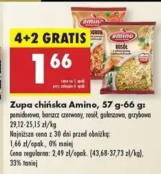 Biedronka Zupa grzybowa z borowikami i maślakami Amino oferta