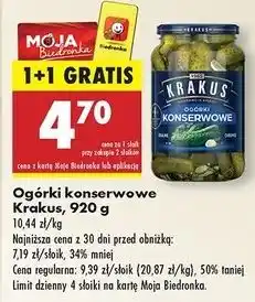 Biedronka Ogórki konserwowe Krakus Maspex oferta