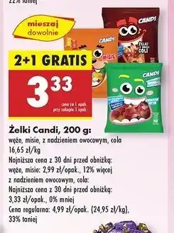 Biedronka Żelki nadziewane cola Candi oferta