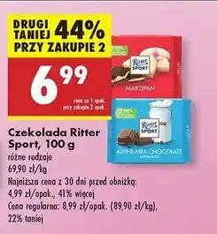 Biedronka Czekolada deserowa marzipan Ritter Sport oferta