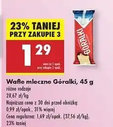 Biedronka Wafelek mleczny Góralki oferta