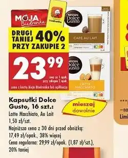 Biedronka Kawa latte macchiato Nescafe Dolce Gusto oferta