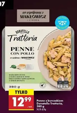 Biedronka Penne szpinak ricotta i kurczak Donatello oferta