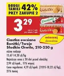Biedronka Ciastka owsiane z kakao Twoje Słodkie Chwile oferta