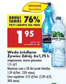 Biedronka Woda mocny gaz Żywiec Zdrój oferta