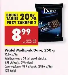 Biedronka Wafelki w ciemnej czekoladzie Eti Dare oferta