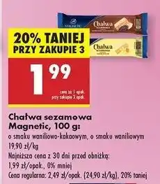 Biedronka Chałwa sezamowa o smaku waniliowym Magnetic oferta
