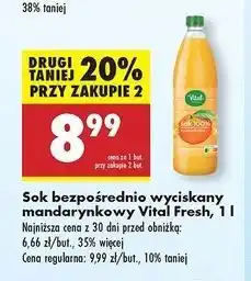 Biedronka Sok mandarynkowy Vital Fresh oferta