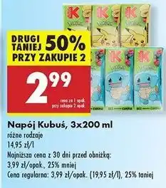 Biedronka Napój pokemon wieloowocowy Kubuś oferta