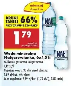 Biedronka Woda delikatnie gazowana Nałęczowianka oferta