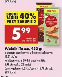 Biedronka Wafelki z kremem orzechowym Tasso oferta
