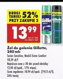 Biedronka Żel do golenia ultra comfort Gillette Mach3 oferta
