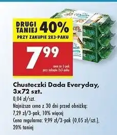 Biedronka Chusteczki wilgotne naturals Dada oferta