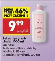 Biedronka Żel pod prysznic micelarny rhubarb Linda oferta