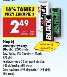 Biedronka Napój energetyczny wild strawberry Black Energy oferta