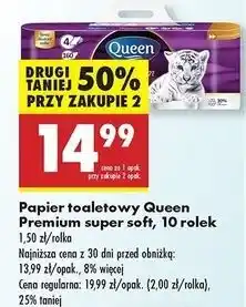 Biedronka Papier toaletowy comfort Queen Premium oferta