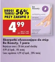 Biedronka Skarpetki złuszczające do stóp Be Beauty Care oferta