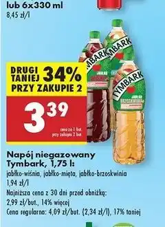 Biedronka Napój jabłko-mięta Tymbark oferta
