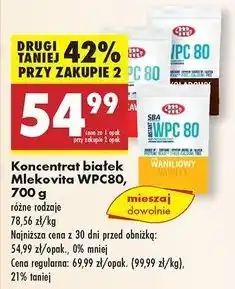 Biedronka Odżywka białkowa wpc 80 czekolada Mlekovita Sba oferta