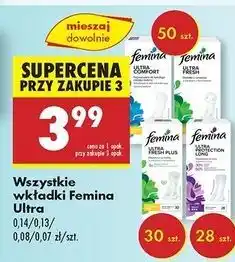Biedronka Wkładki higieniczne normal Femina Daily Freshness oferta