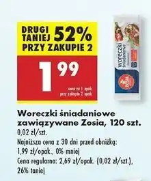 Biedronka Woreczki śniadaniowe wiązane Zosia Samosia oferta