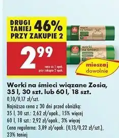 Biedronka Worki na śmieci 60 l Zosia Samosia oferta