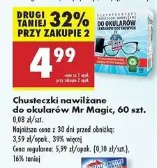 Biedronka Chusteczki do czyszczenia okularów Mr Magic oferta