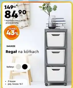 Biedronka Regał na kółkach 36.6 x 29.6 77 cm Smukee oferta