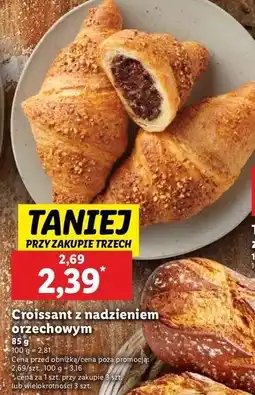 Lidl Croissant maślany z nadzieniem orzechowym Chrupiące Z Pieca oferta