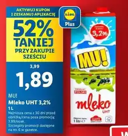 Lidl Mleko 3.2% Mu! oferta