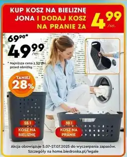 Biedronka Kosz na bieliznę jona 55 l Rotho oferta