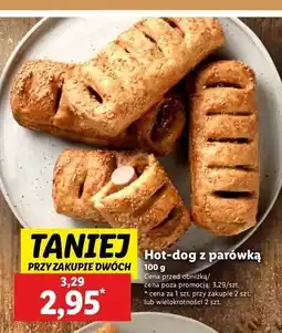Lidl Hot dog z parówką Chrupiące Z Pieca oferta