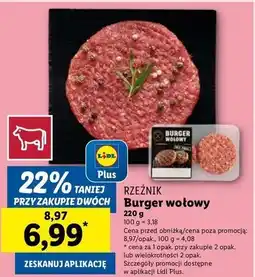 Lidl Burger wołowy Rzeźnik Codzienna Dostawa oferta