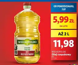 Lidl Olej Wielkopolski Rzepakowy oferta