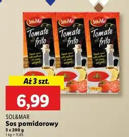 Lidl Sos pomidorowy na bazie smażonych pomidorów Sol&Mar oferta