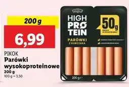 Lidl Parówki z kurczaka wysokoproteinowe Pikok oferta
