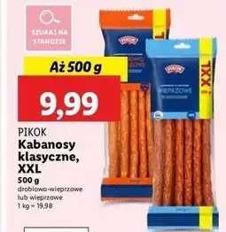 Lidl Kabanosy wieprzowe Pikok oferta
