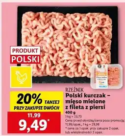 Lidl Mięso mielone z piersi kurczaka Rzeźnik Codzienna Dostawa oferta