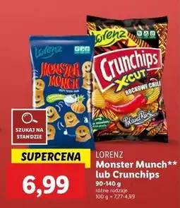 Lidl Chipsy rockowe chili Crunchips X-Cut oferta