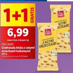 Lidl Czekolada biała z całymi orzechami laskowymi Fin Carre oferta