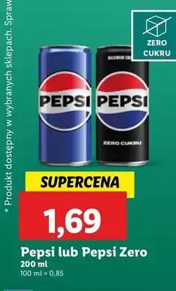 Lidl Napój Pepsi Zero oferta